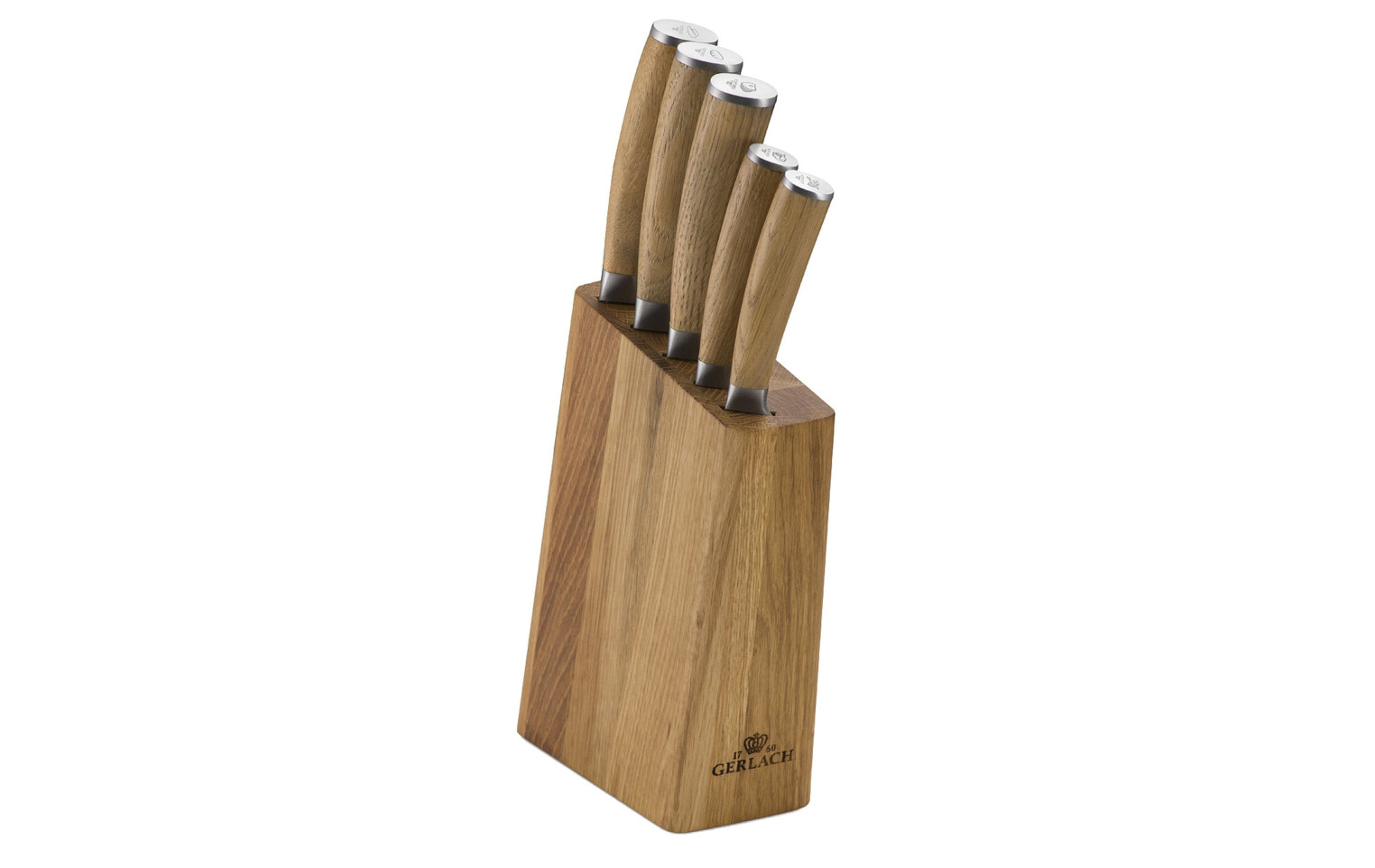 Messerset im Block NATUR Holz