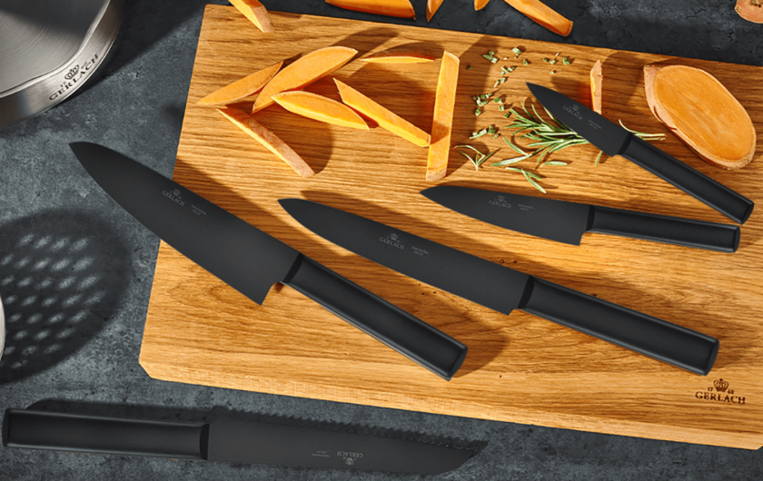Messerset im Block AMBIENTE BLACK Holz Schwarz Messerset im Block AMBIENTE BLACK Holz Schwarz