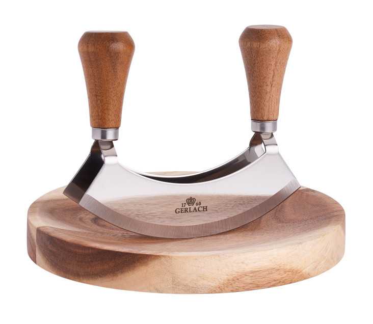 Kräutermesser mit Brett NATUR