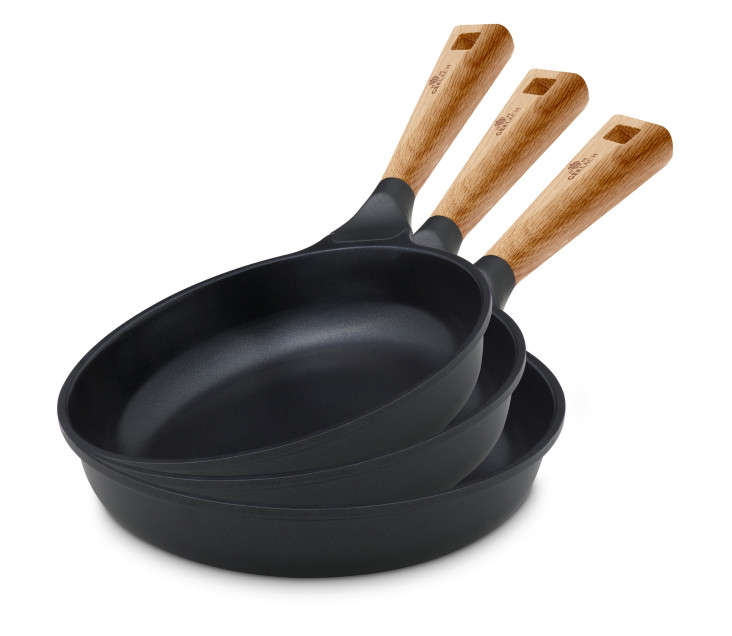 Set 3x frying pans 20/24/28 cm NATUR