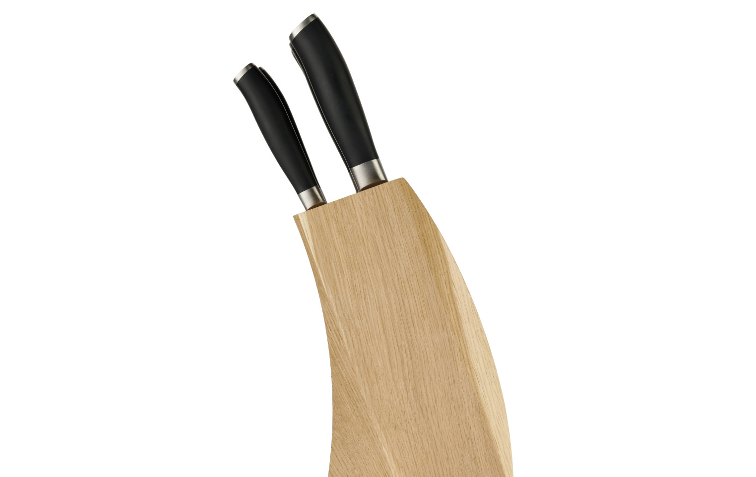 Messerset im Block DECO BLACK Holz Schwarz + Messerschärfer 3 in 1