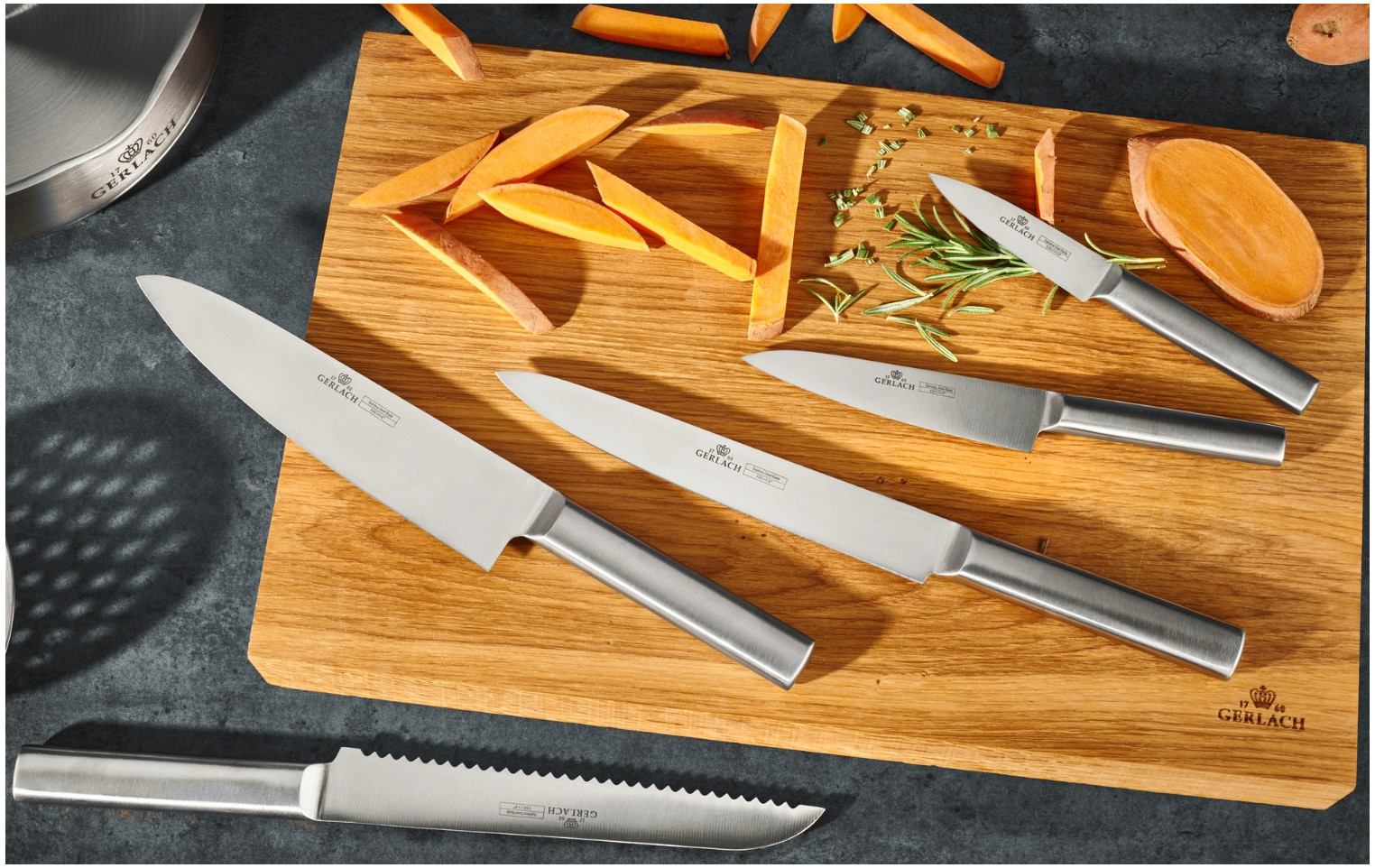 Messerset im Block AMBIENTE OAK Holz