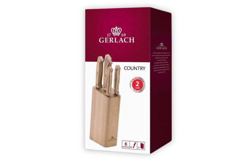 Messerset im Block COUNTRY Holz