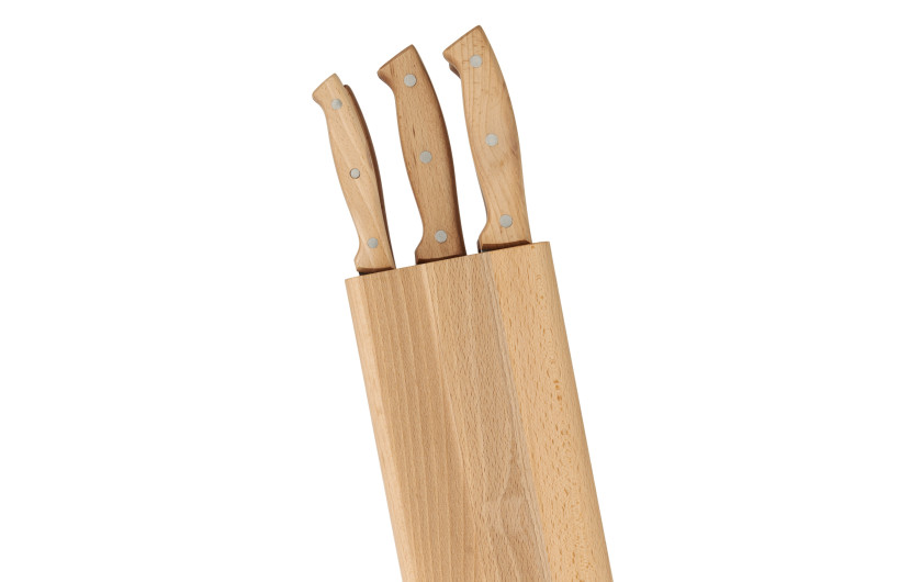 Messerset im Block COUNTRY Holz