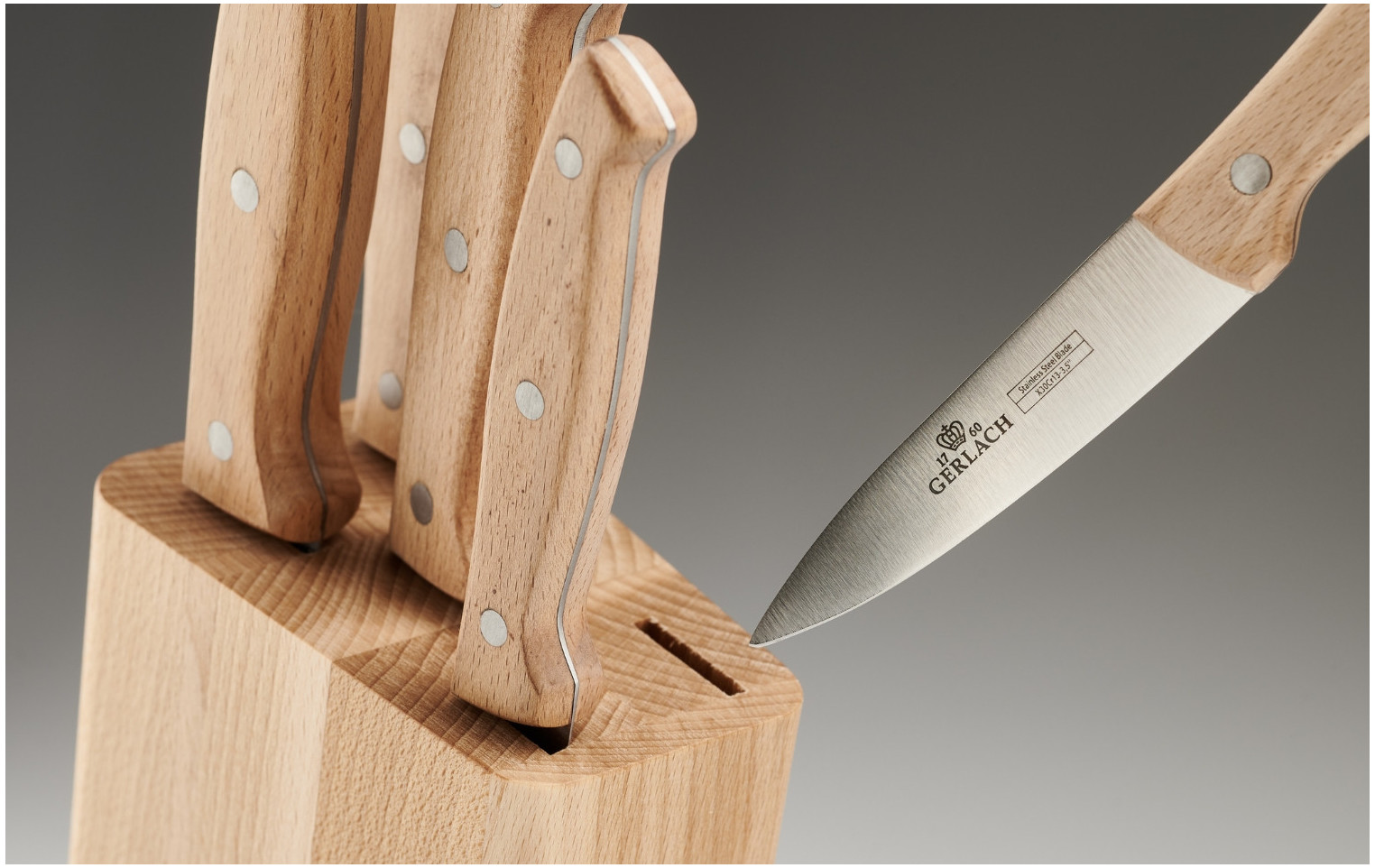 Messerset im Block COUNTRY Holz