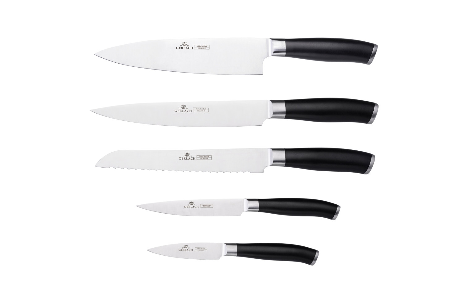 Messerset im Block DECO BLACK
