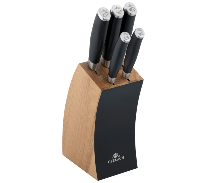 Messerset im Block DECO BLACK