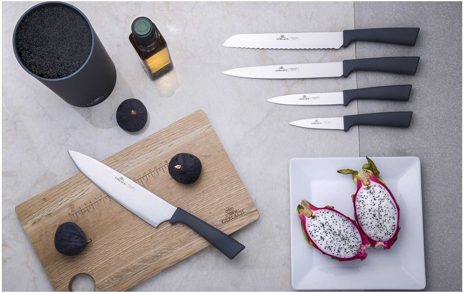 Messerset im Block SMART Grey