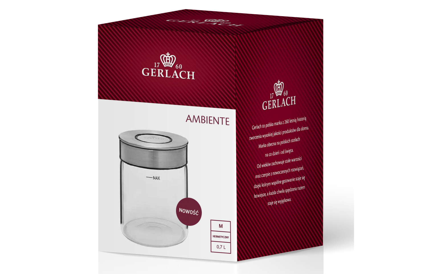 Vorratsglas mit Deckel 0,7l AMBIENTE