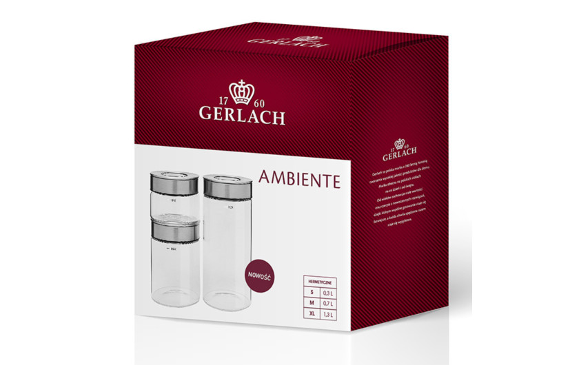 Set Vorratsglas mit Deckel 0,3/0,7/1,3l AMBIENTE