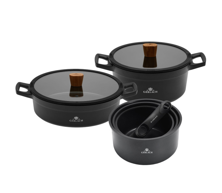 Topfset 4 Teile SMART + Töpfe 24/28cm NATUR