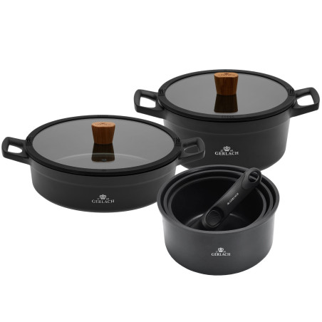 Topfset 4 Teile SMART + Töpfe 24/28cm NATUR