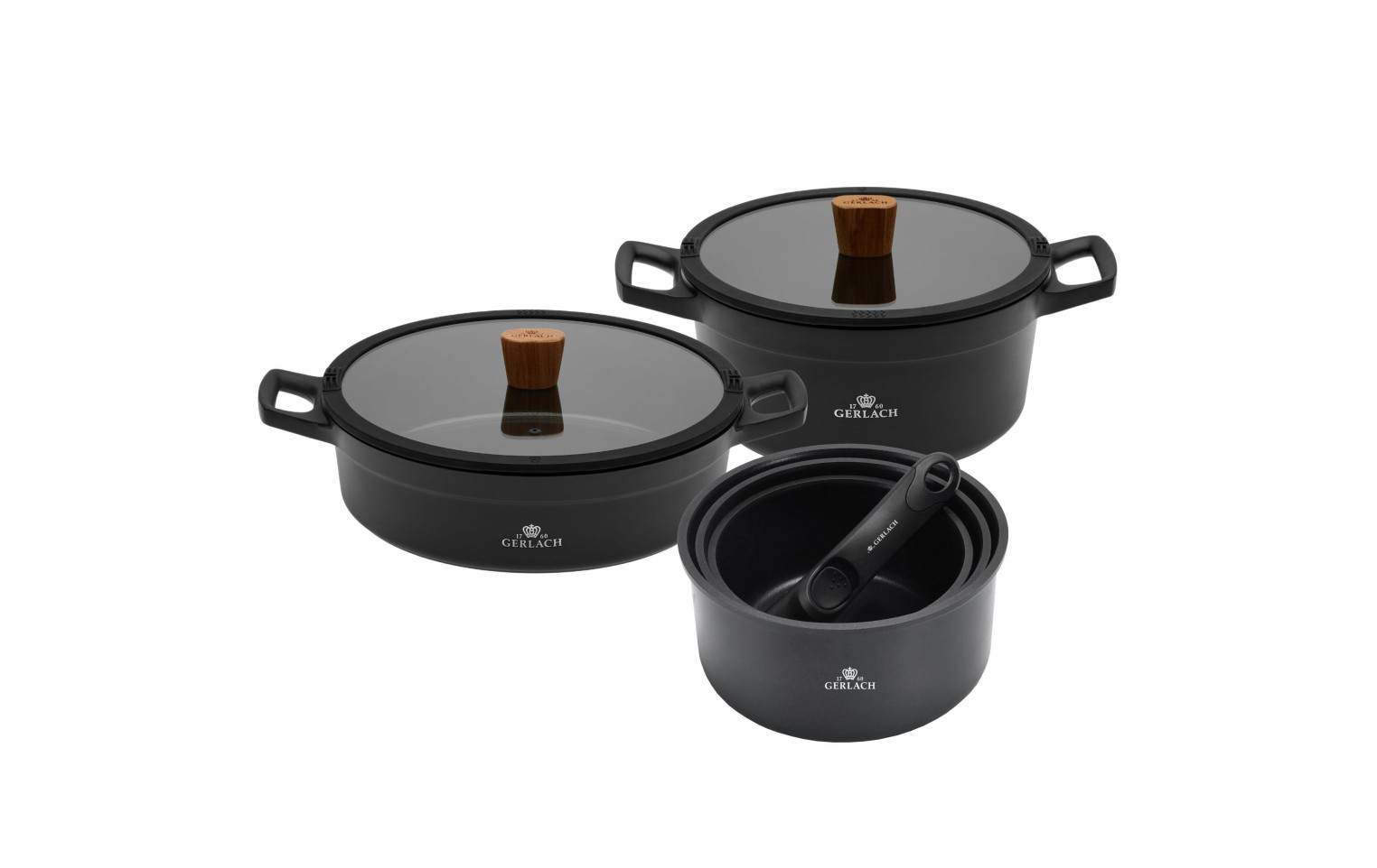 Topfset 4 Teile SMART + Töpfe 24/28cm NATUR
