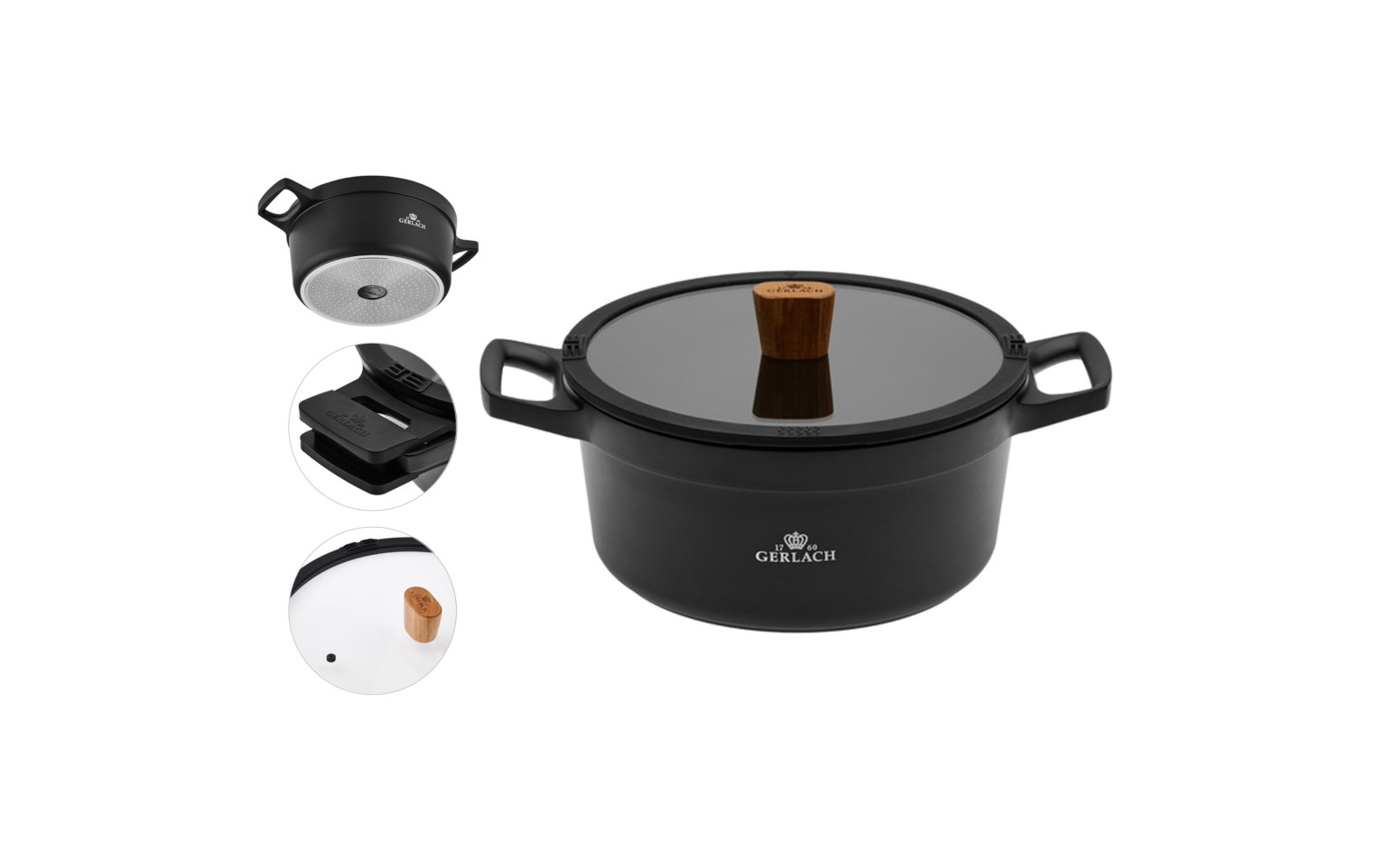 Topfset 4 Teile SMART + Töpfe 24/28cm NATUR