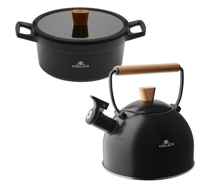 Topf NATUR 24 cm + Wasserkessel NATUR