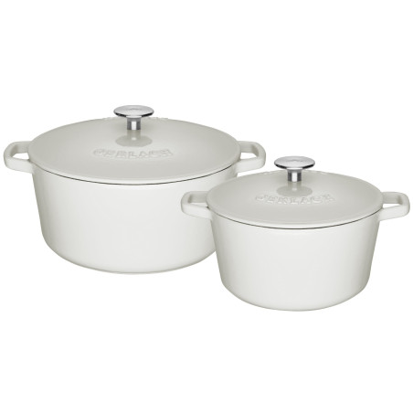Topfset 2 Teile: Gusseiserner Topf 3l + Gusseiserner Topf 5l NATUR IRON