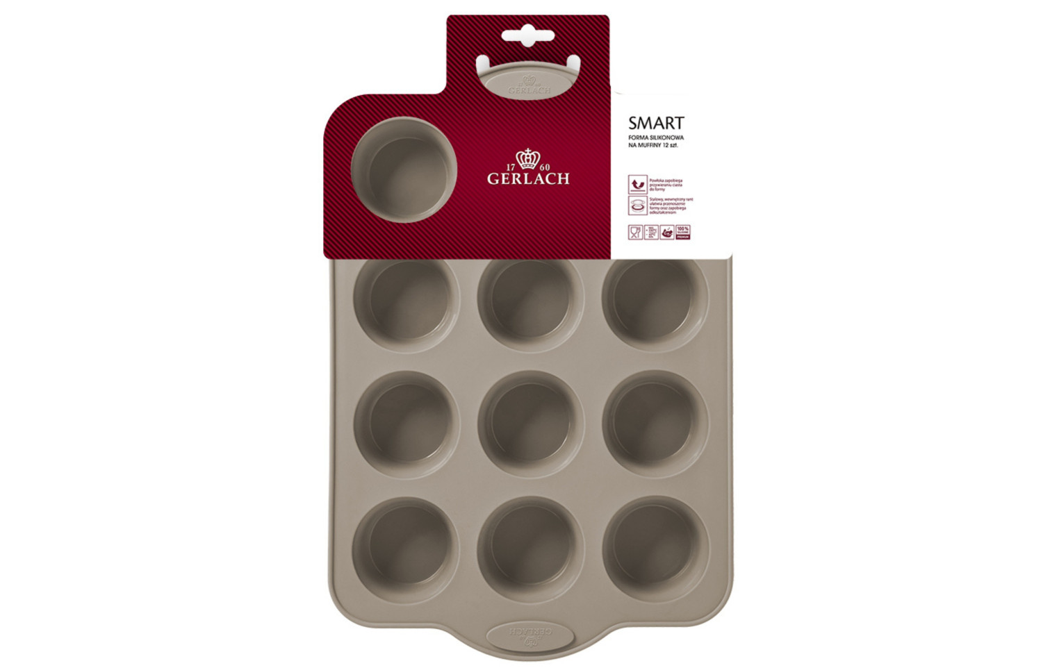 Silikon-Muffinform 12 Teile SMART