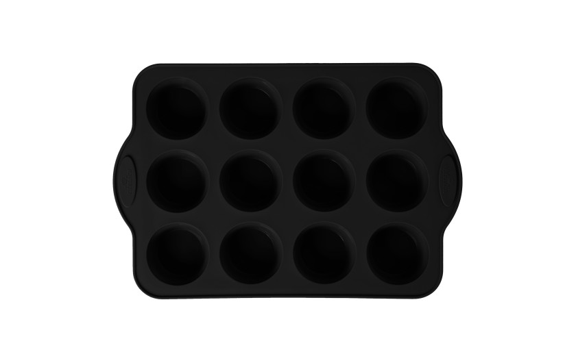 Silikon-Muffinform 12 Teile SMART BLACK Silikon-Muffinform 12 Teile SMART BLACK