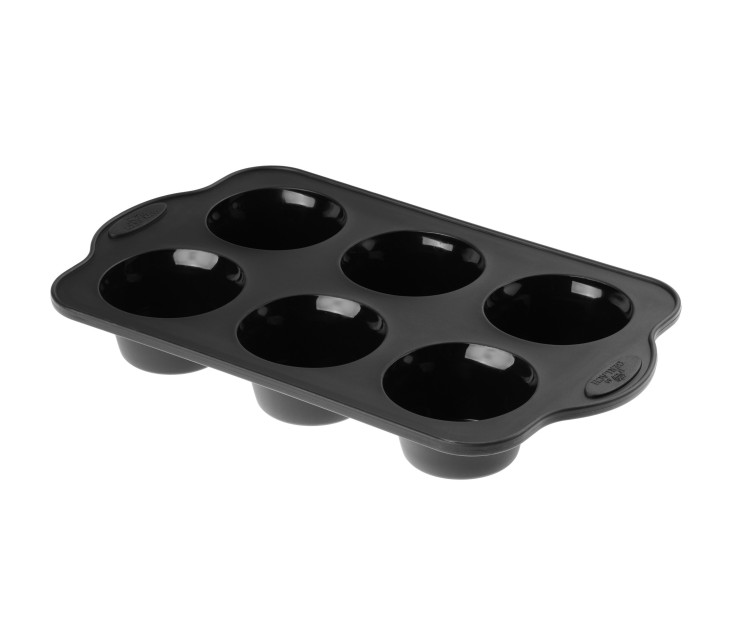 Silikon-Muffinform 6 Teile SMART BLACK