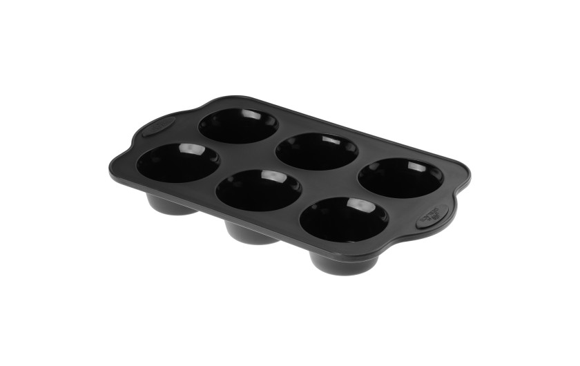 Silikon-Muffinform 6 Teile SMART BLACK