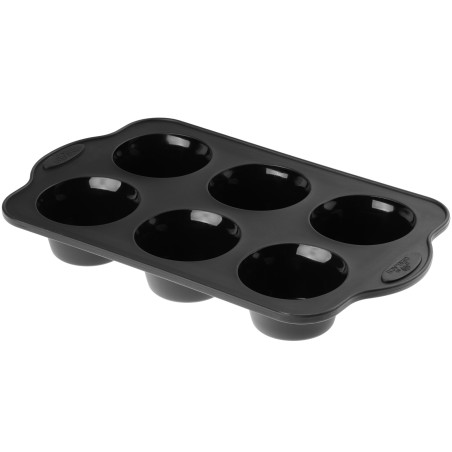 Silikon-Muffinform 6 Teile SMART BLACK