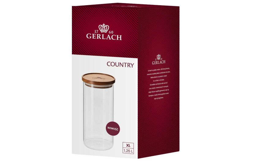 Vorratsglas mit Deckel 1,25l COUNTRY Vorratsglas mit Deckel 1,25l COUNTRY