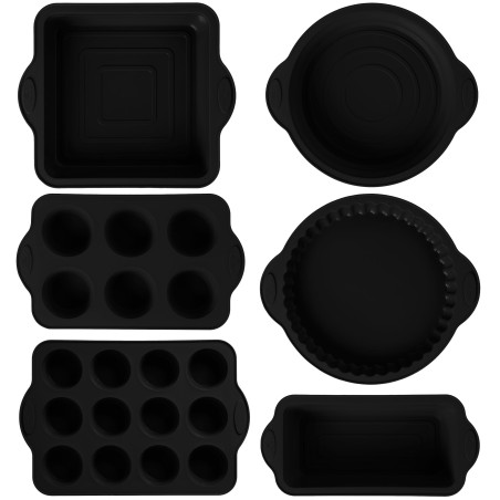 Set Silikon-Backformen 6 Teile SMART BLACK