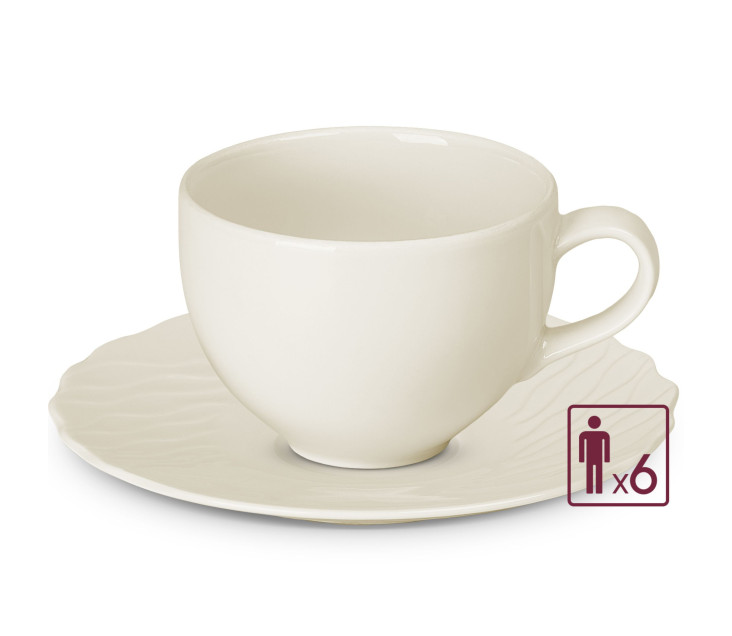 CELESTIA Set Kaffeetassen mit Untertassen 12-teilig/6 Personen.