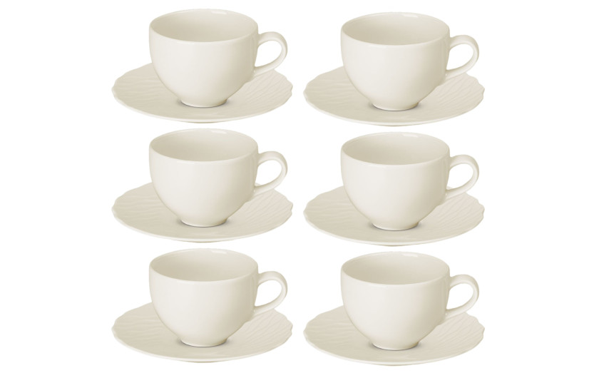 CELESTIA Set Kaffeetassen mit Untertassen 12-teilig/6 Personen.