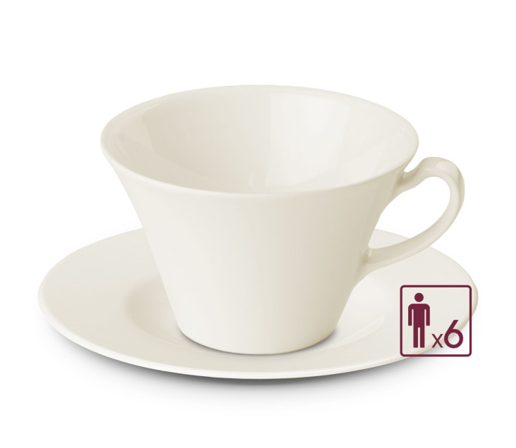 MUZA Kpl. Tassen mit Untertassen 12-tlg./6 Personen.