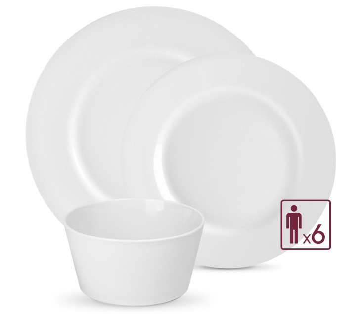 Geschirrset 18 Teile MODERN f&uuml;r 6 Personen