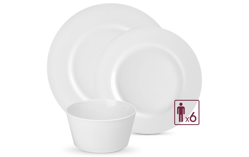 Geschirrset 18 Teile MODERN f&uuml;r 6 Personen
