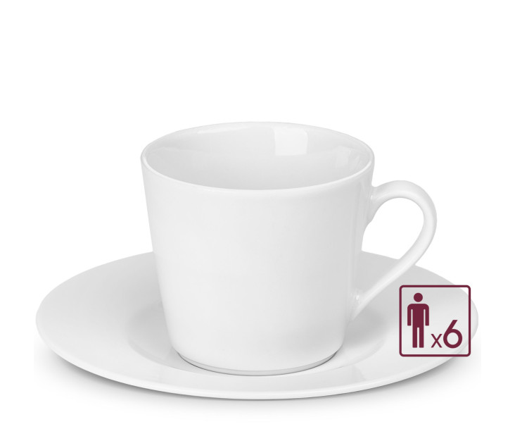 MODERN Set Tassen mit Untertassen 12-tlg./6 Personen.