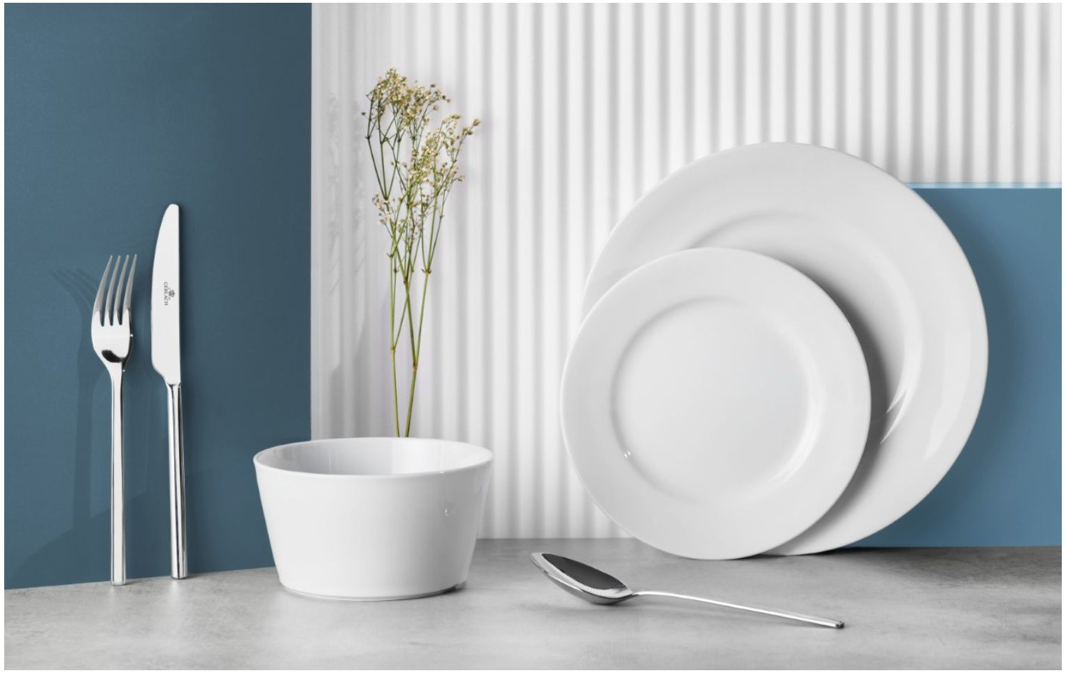 Besteckset 24 Teile + Geschirrset 18 Teile MODERN für 6 Personen