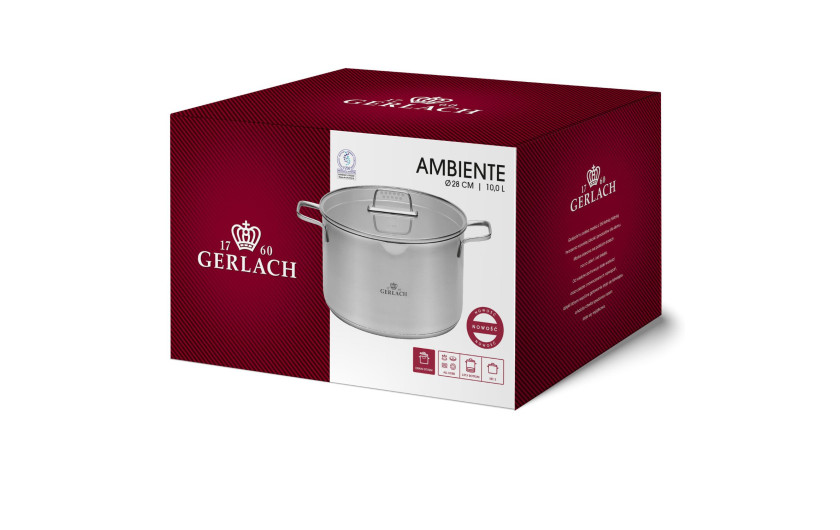 10-teiliges Töpfe-Set AMBIENTE + AMBIENTE 10L Topf