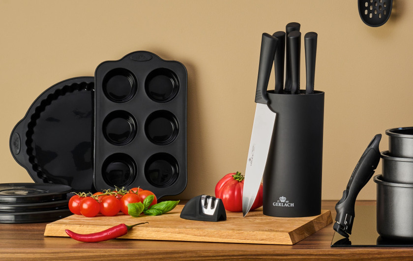 Messerset im Block SMART BLACK Messerset im Block SMART BLACK