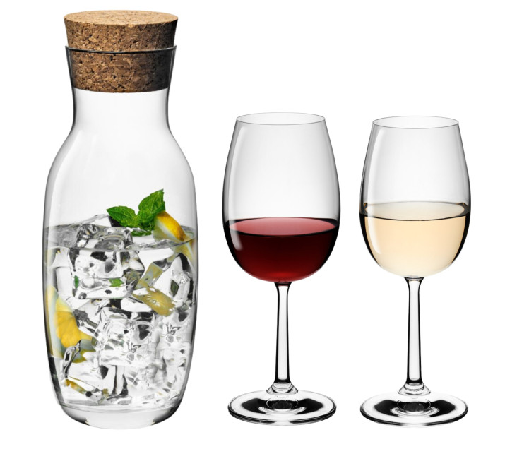 FLOW Set aus Weiß- und Rotweingläsern + Karaffe für 6 Personen