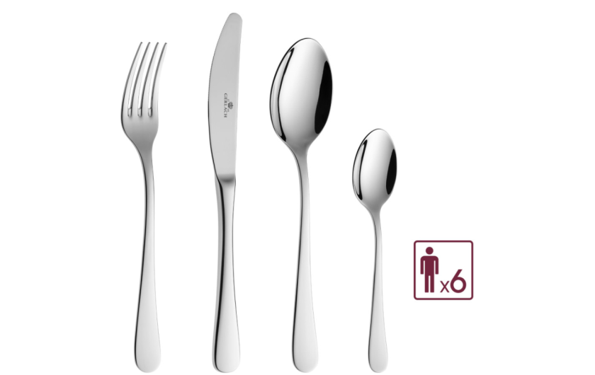 Besteckset 24 Teile + Rotweingl&auml;ser 6 Teile + Wei&szlig;weingl&auml;ser 6 Teile + Gl&auml;ser 6 Teile + Karaffe FLOW