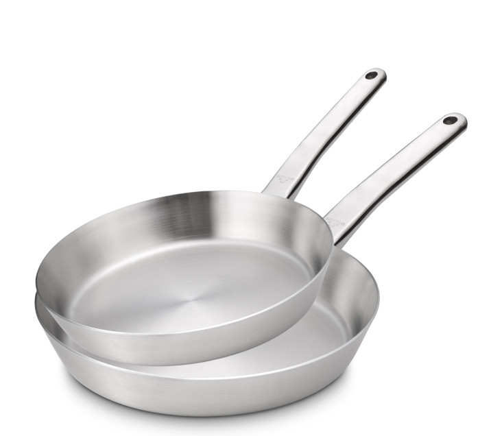 Set 2x Prestige-Stahlpfannen 24/28 cm.