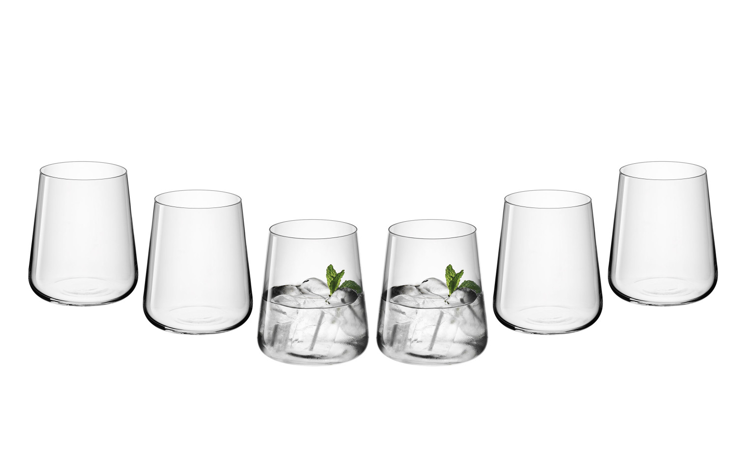 Besteckset 24 Teile + Rotweingläser 6 Teile + Weißweingläser 6 Teile + Gläser 6 Teile + Karaffe MODERN