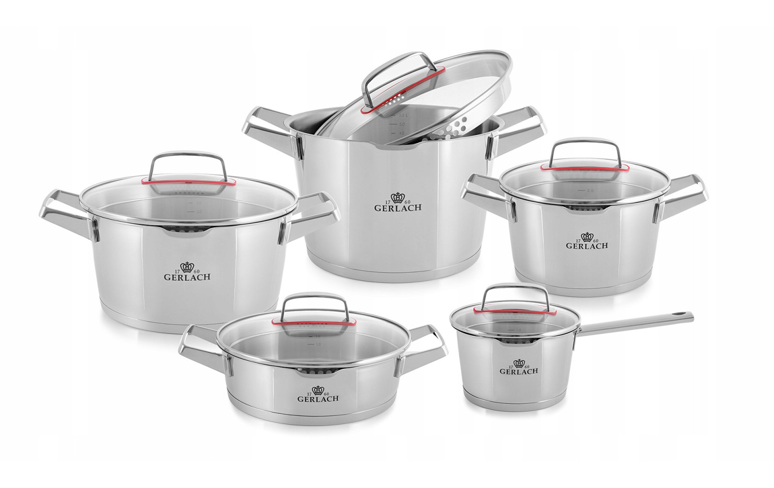 Topfset 10 Teile SUPERIOR + Schnellkochtopf 6l AMBIENTE