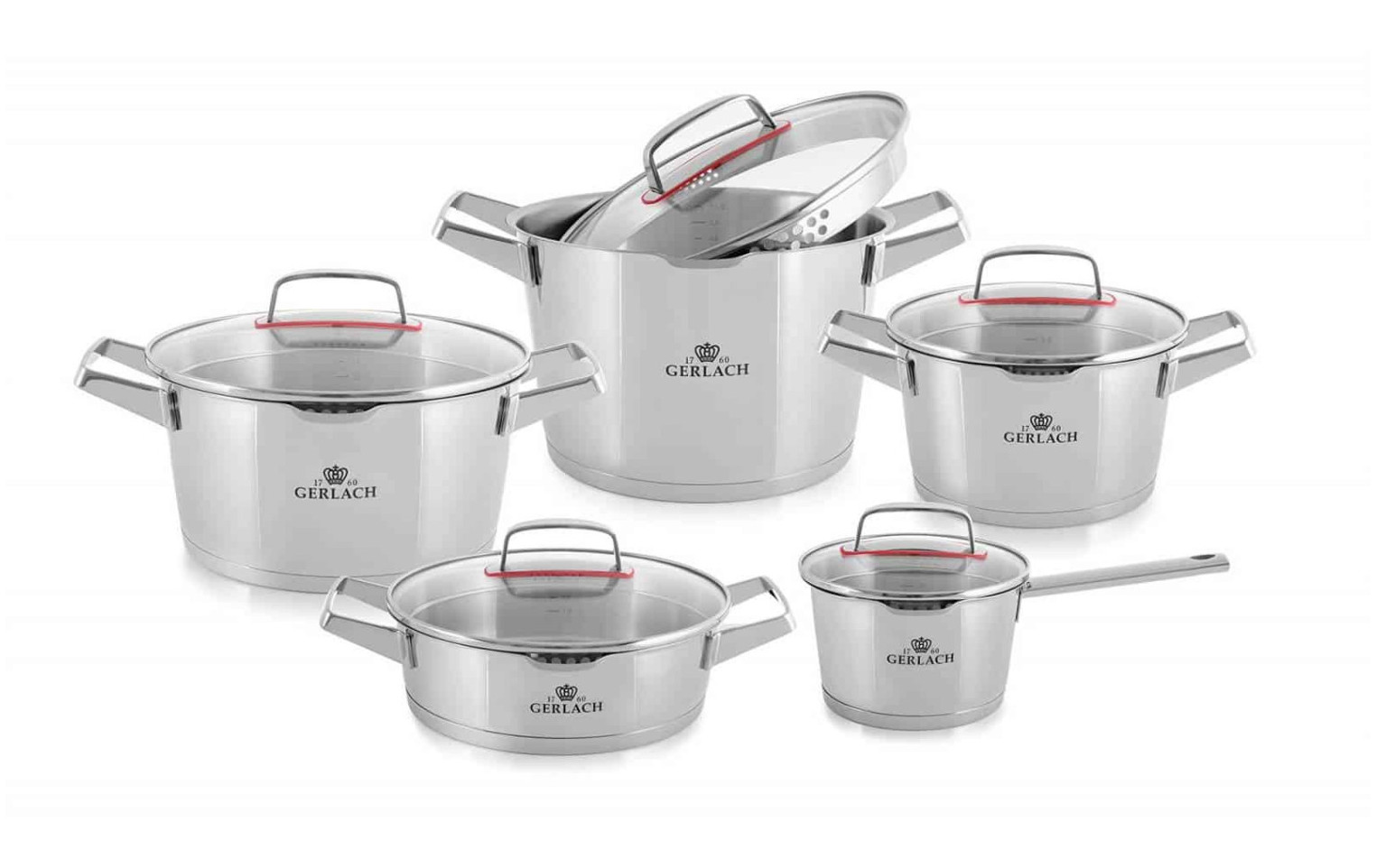 Topfset 10 Teile SUPERIOR + Schnellkochtopf 6l AMBIENTE