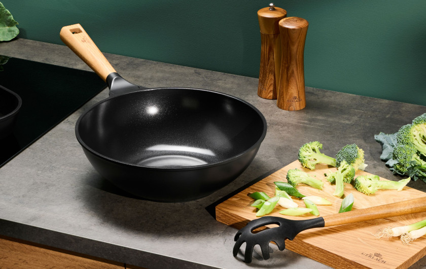 Wok-Pfanne NATUR 28 cm