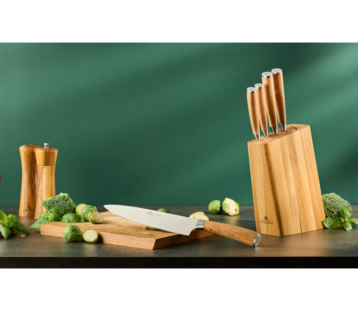 Messerset im Block NATUR Holz