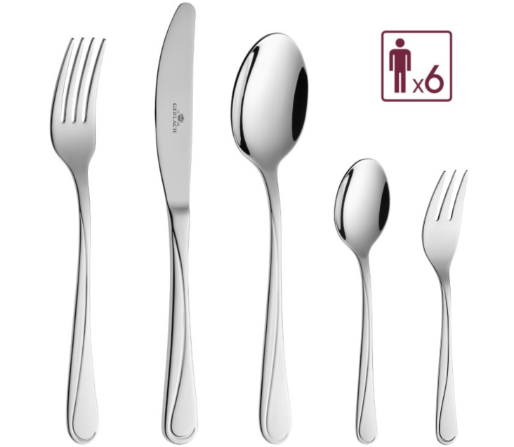 Zestaw sztućców 30 szt. połysk MANGO