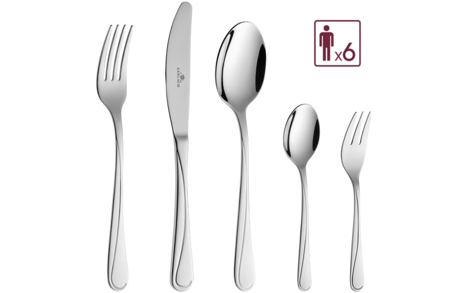 Besteckset 30 Teile MODERN GOLD Poliert
