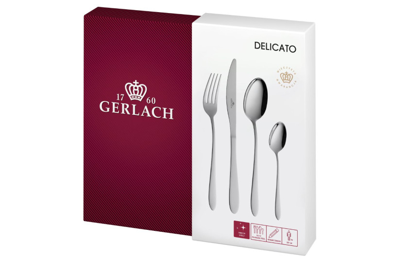 24-teiliges Besteckset glänzend Delicato