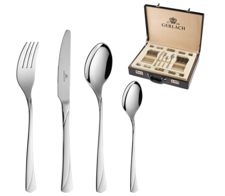 Besteckset 68 Teile VALOR Poliert + Holzkiste