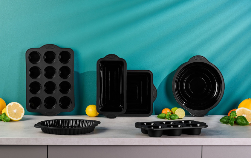 Silikon-Muffinform 12 Teile SMART BLACK Silikon-Muffinform 12 Teile SMART BLACK