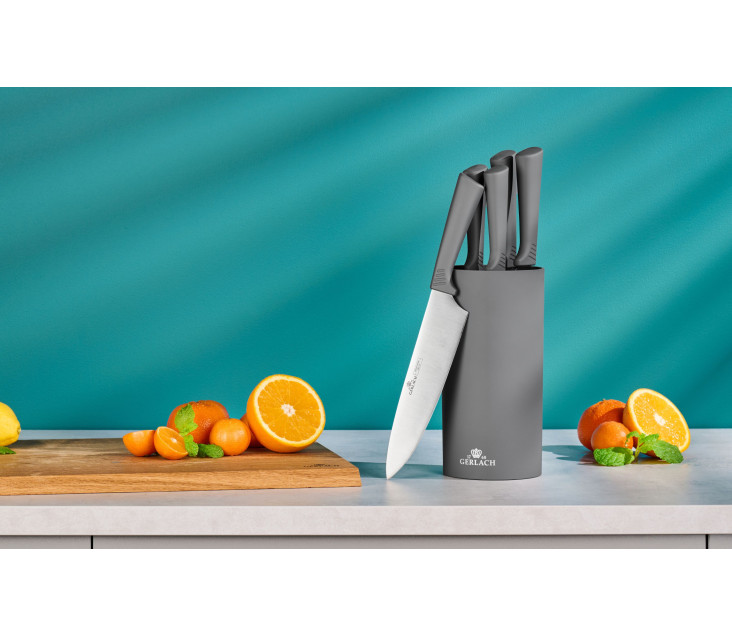 Messerset im Block SMART Grey